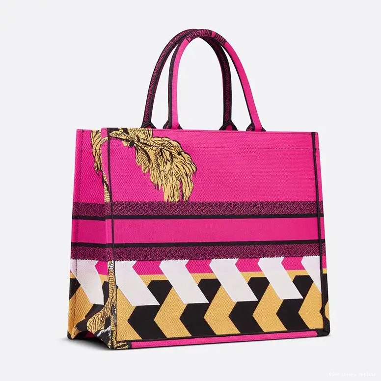 Cheap Book D-Jungle Motif Rose Pop Tote Dior Canvas 0518 Luxury